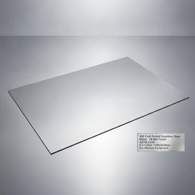 430 스테인리스 스틸 시트 2B 밀링 마무리 0.5-1.5mm 두께와 1219x2438mm 크기의 부엌 장비