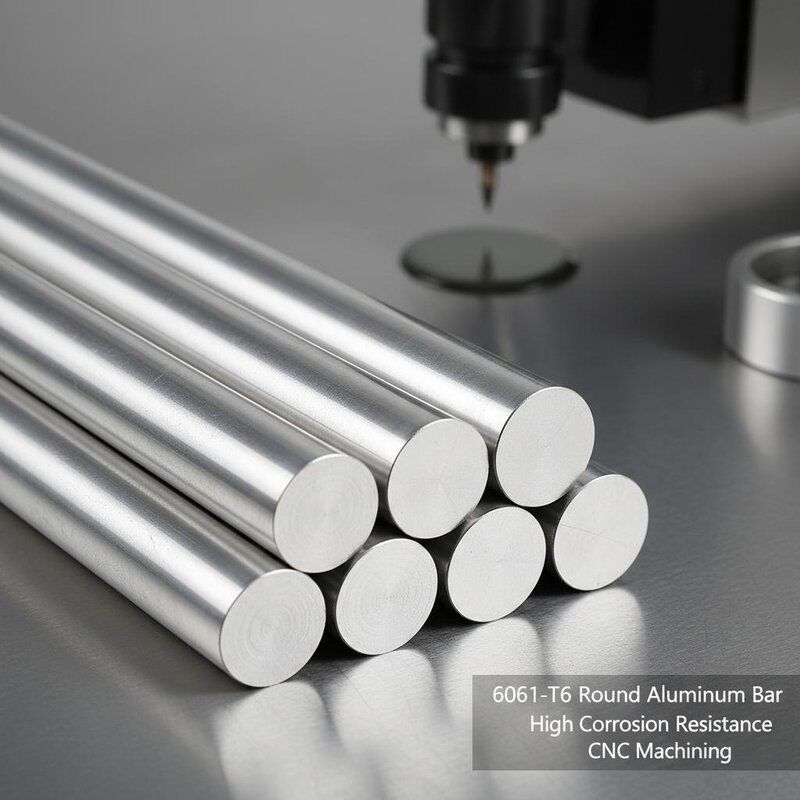 높은 내식성을 가진 대직경 알루미늄 둥근 막대기를 기계로 가공하는 6061 T6 CNC
