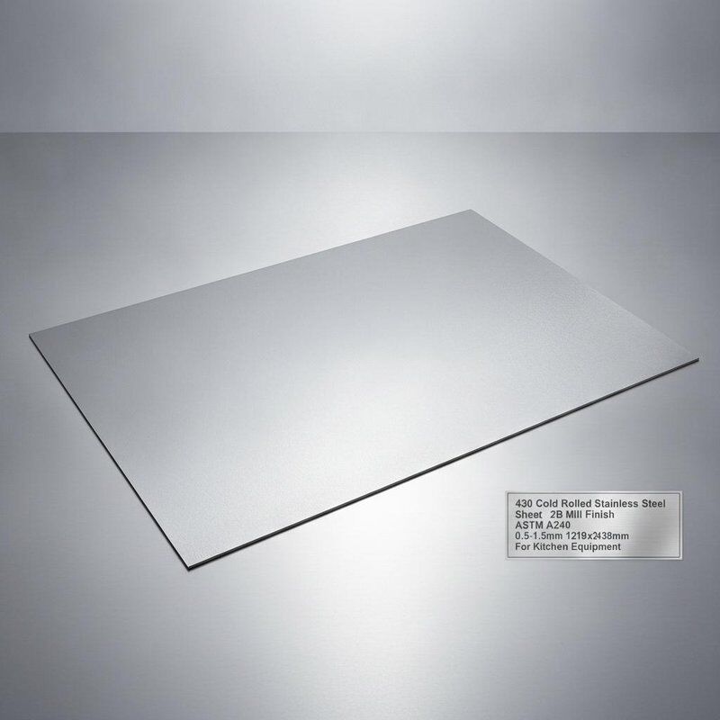 430 스테인리스 스틸 시트 2B 밀링 마무리 0.5-1.5mm 두께와 1219x2438mm 크기의 부엌 장비